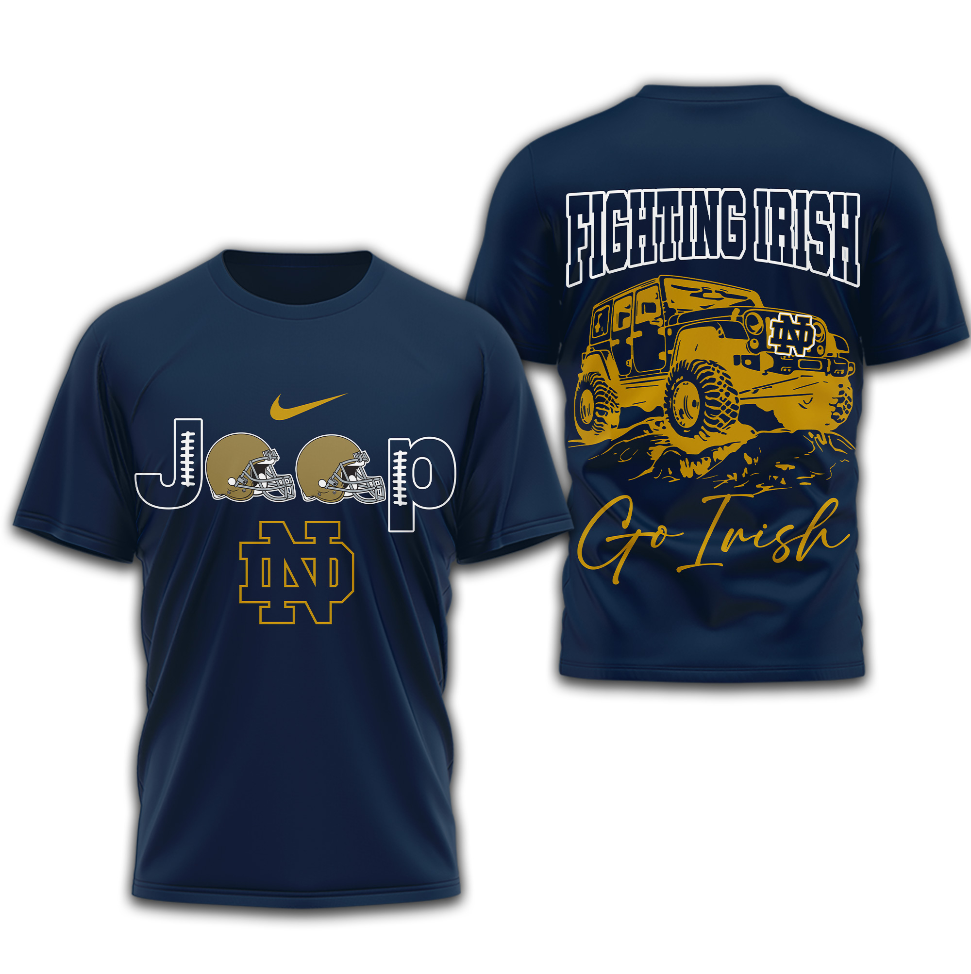 Notre Dame Fighting Irish | Premium NCAA Jeep 3D Shirt TTH2105266 - Image 2