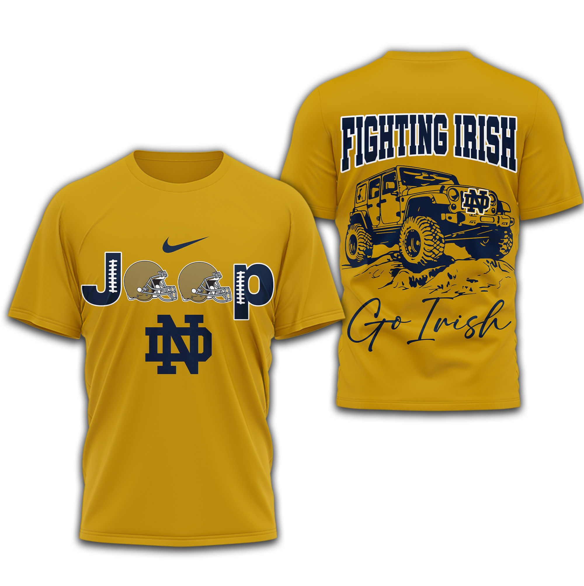 Notre Dame Fighting Irish | Premium NCAA Jeep 3D Shirt TTH2105266 - Image 3