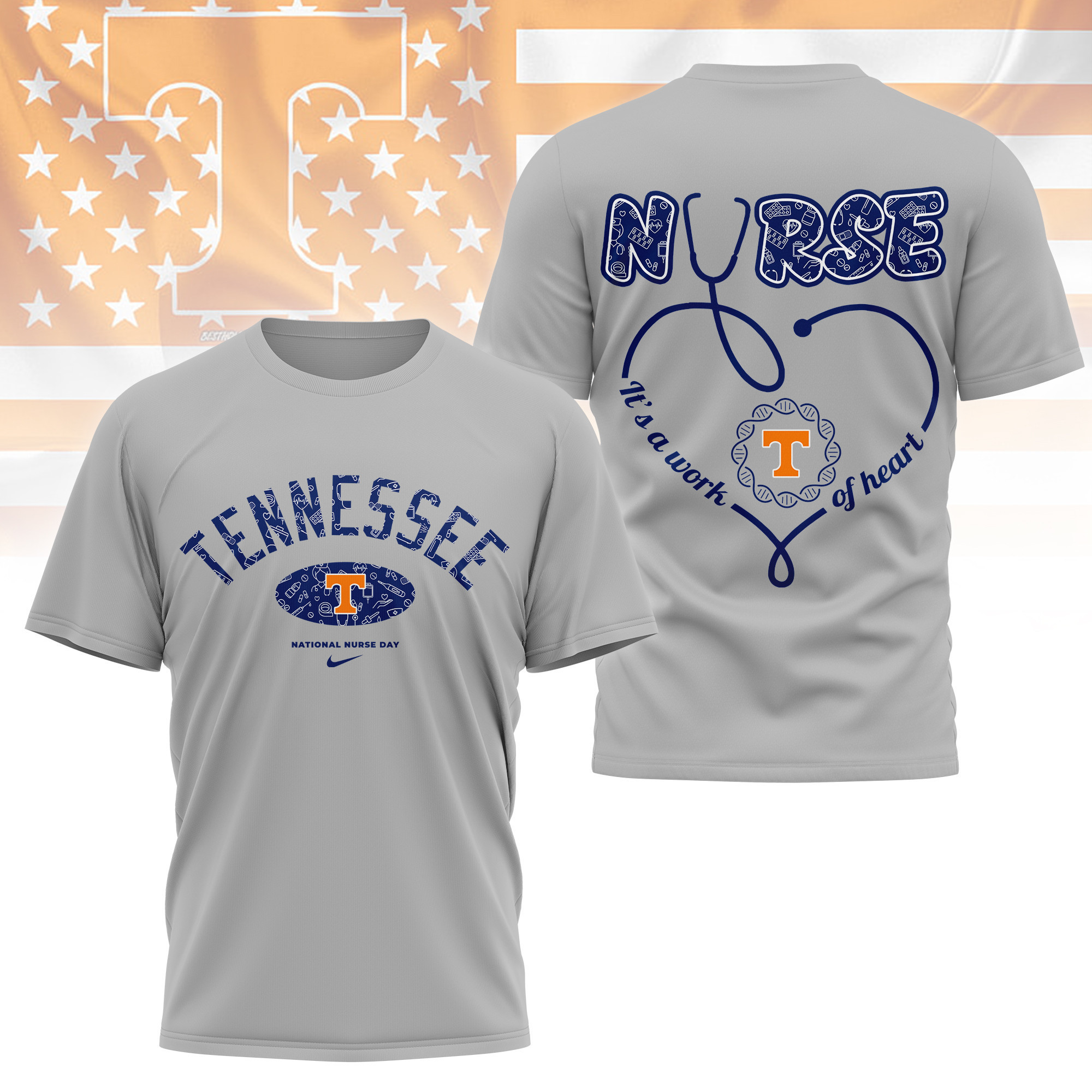 Tennessee Volunteers | Premium Nurse Appreciation Day 3D Shirt TTH2105281 - Image 2
