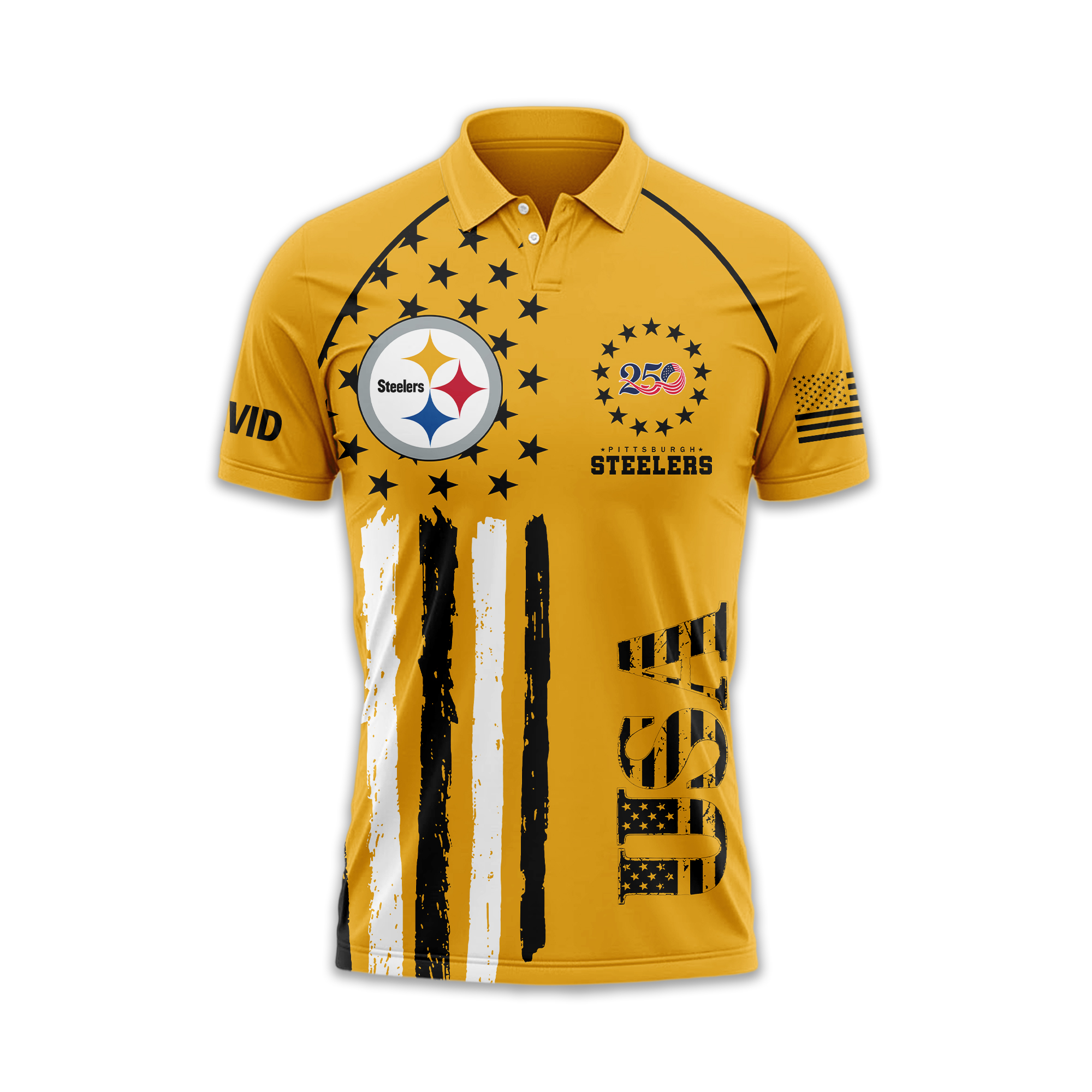 Pittsburgh Steelers | Premium NFL American Semiquincentennial Polo Shirt TTH2105344 - Image 3