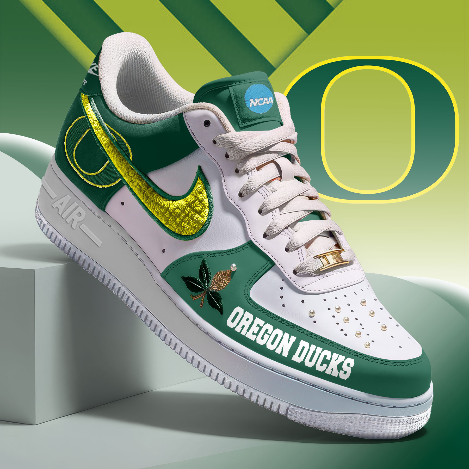 Oregon Ducks x Premium AF1 Shoes Limited Edition – Gift for Fans TTH190537 - Image 2