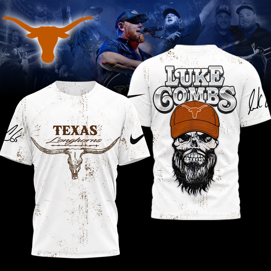 Texas Longhorns | Premium NCAA Luke Combs Country Music 3D Shirt TTH2105331