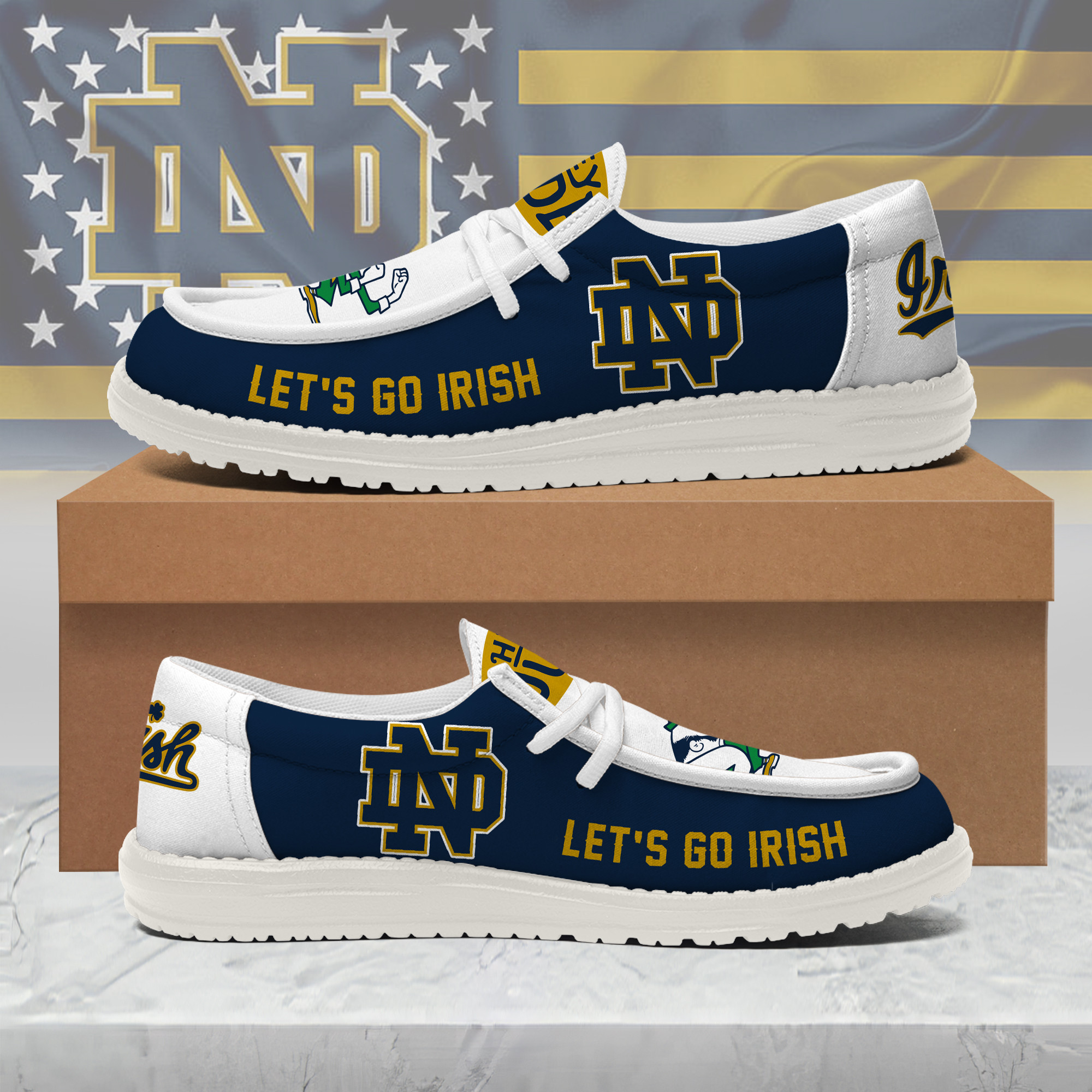 Notre Dame Fighting Irish x Premium Limited Edition Loafer Shoes – Gift for Fans TTH190535 - Image 2