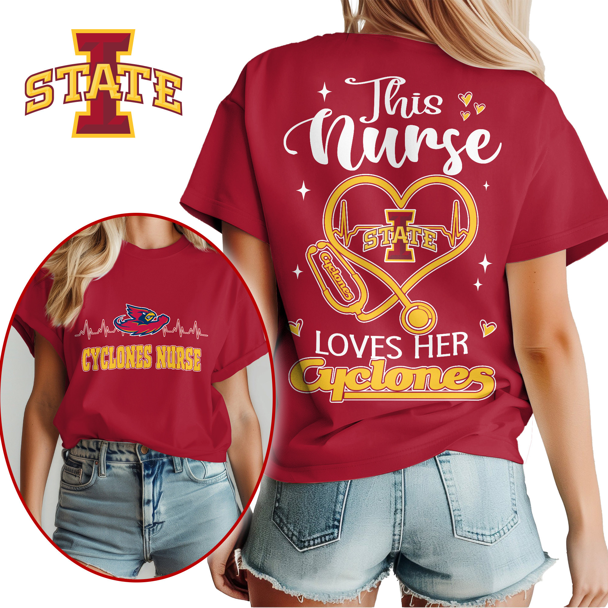 Iowa State Cyclones | Premium Nurse Appreciation Month Women’s Shirt TTH2105224 - Image 2