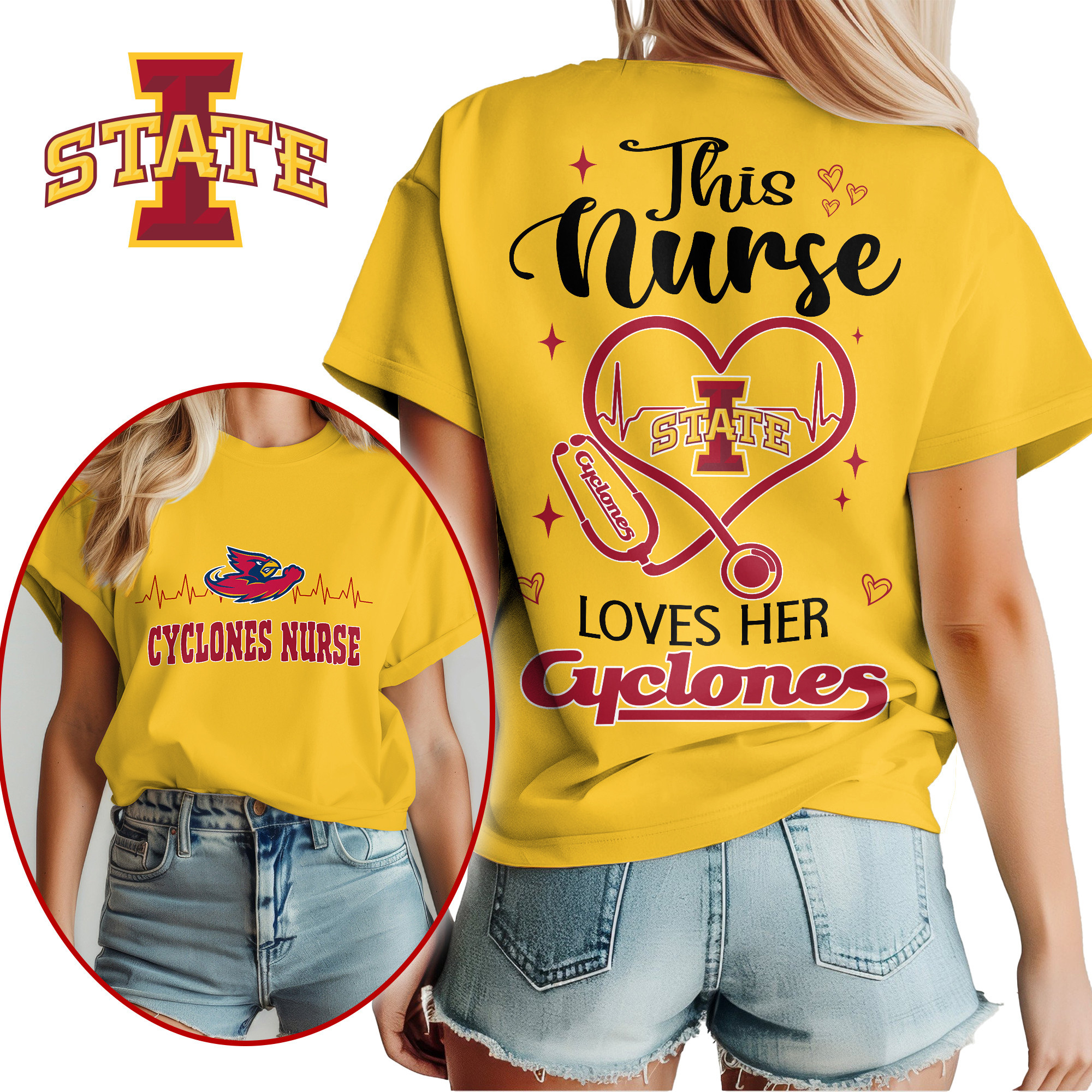 Iowa State Cyclones | Premium Nurse Appreciation Month Women’s Shirt TTH2105224 - Image 3