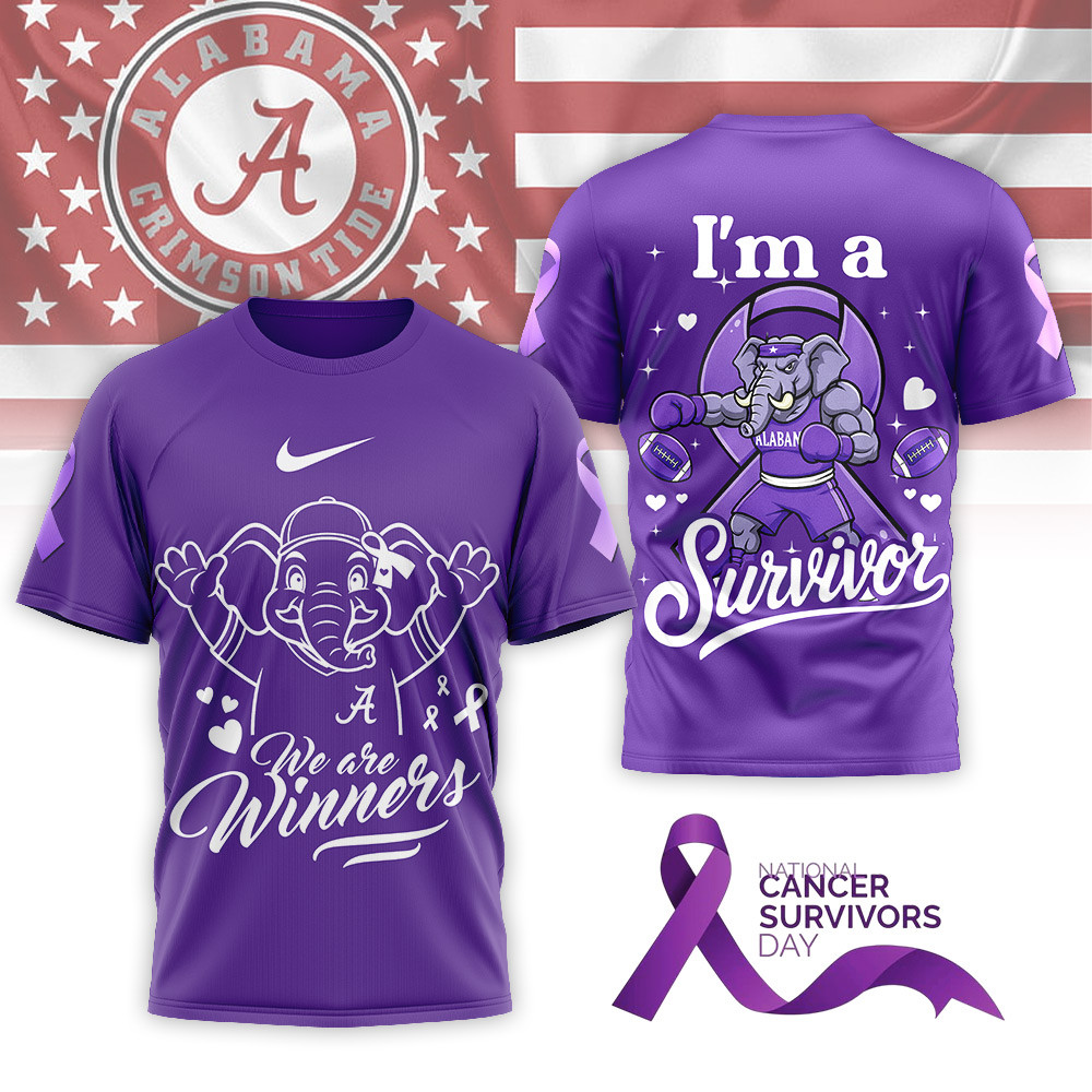 Alabama Crimson Tide | Premium NCAA National Cancer Survivors Day 3D Shirt TTH2105320 - Image 2