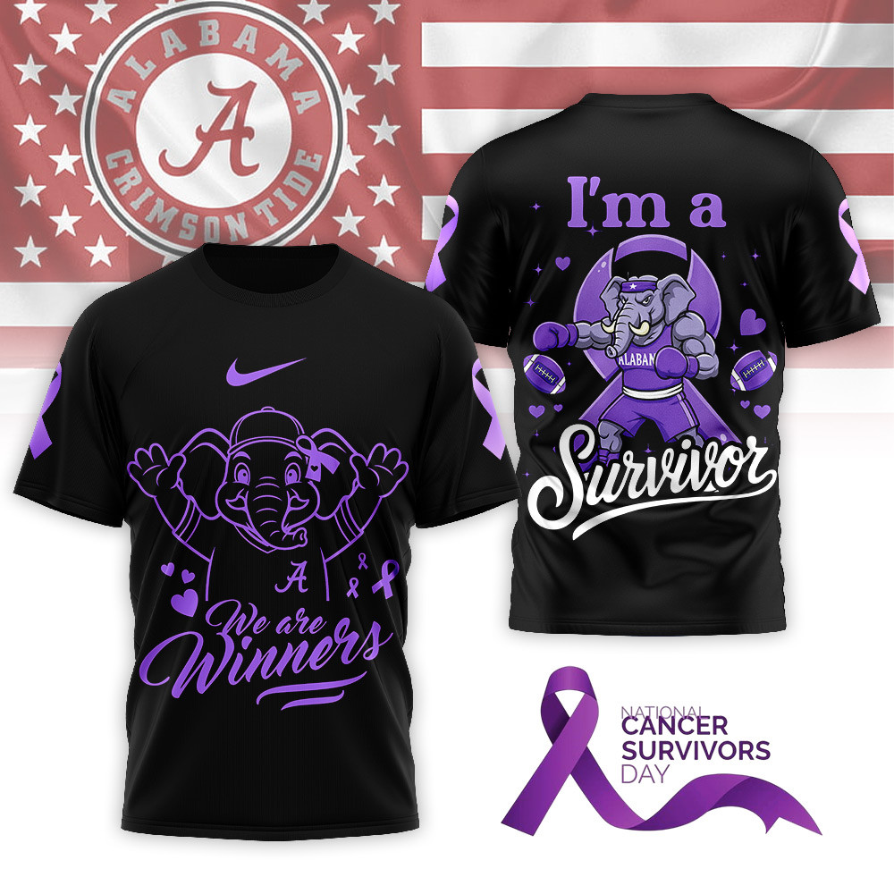 Alabama Crimson Tide | Premium NCAA National Cancer Survivors Day 3D Shirt TTH2105320