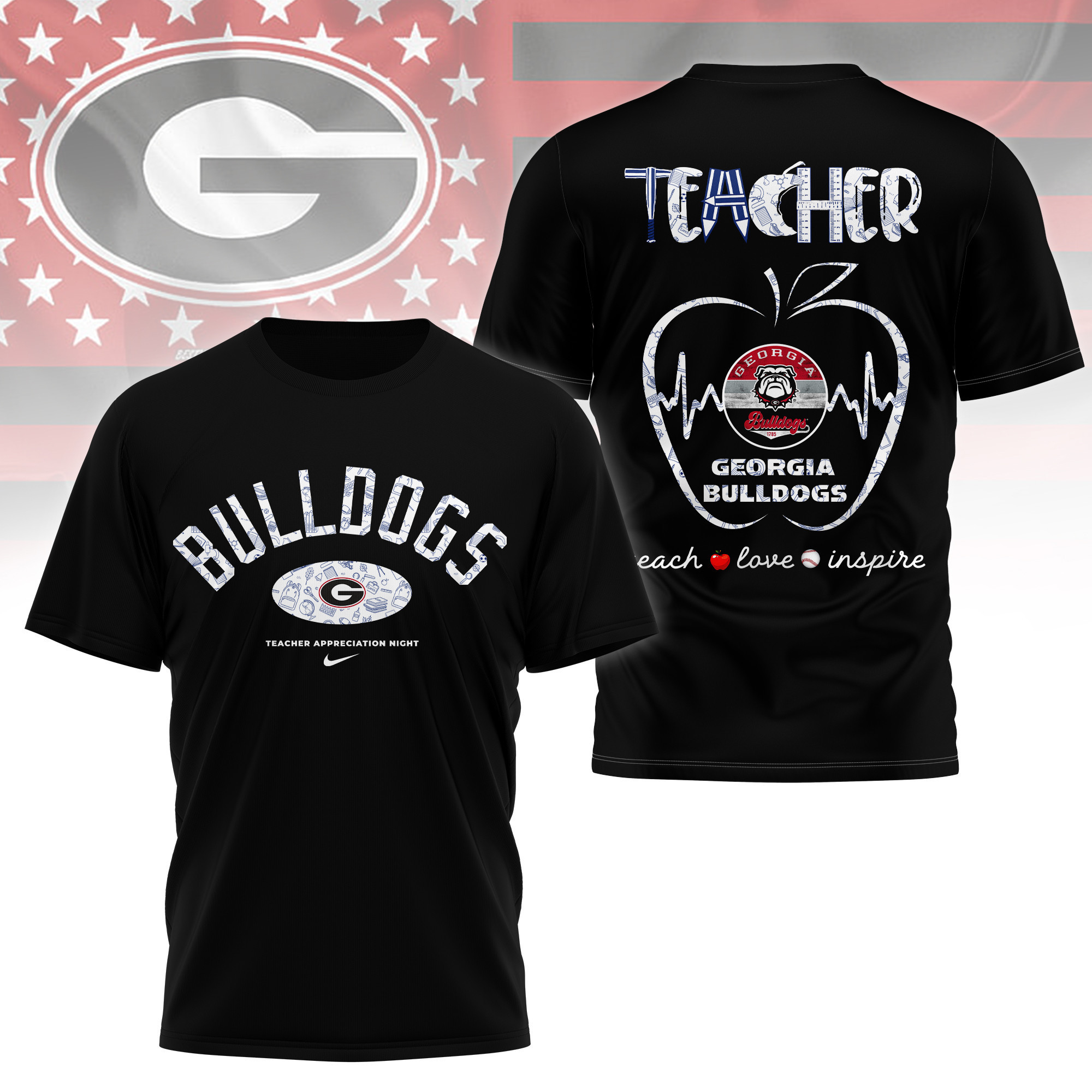Georgia Bulldogs | Premium Teacher Appreciation Day 3D Shirt TTH2105288