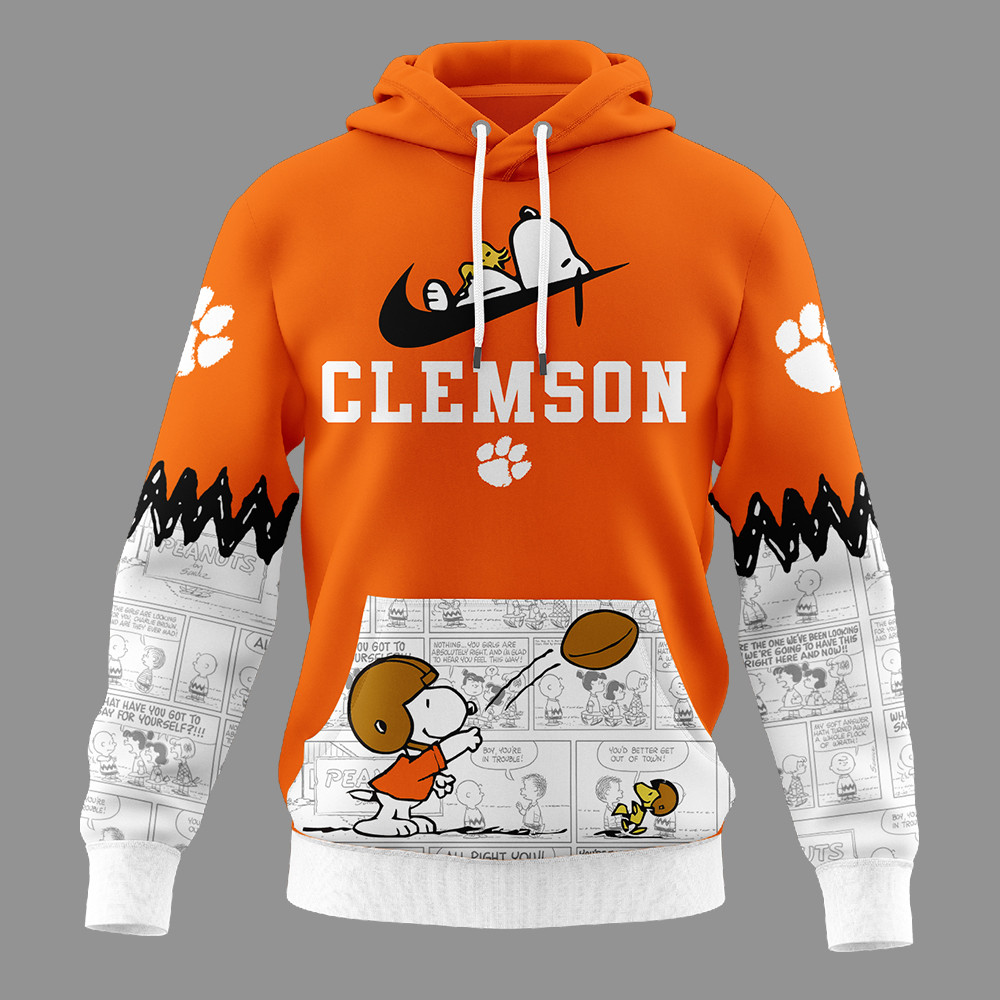 Clemson Tigers | Premium NCAA Snoopy Peanuts Comic Hoodie TTH2105292