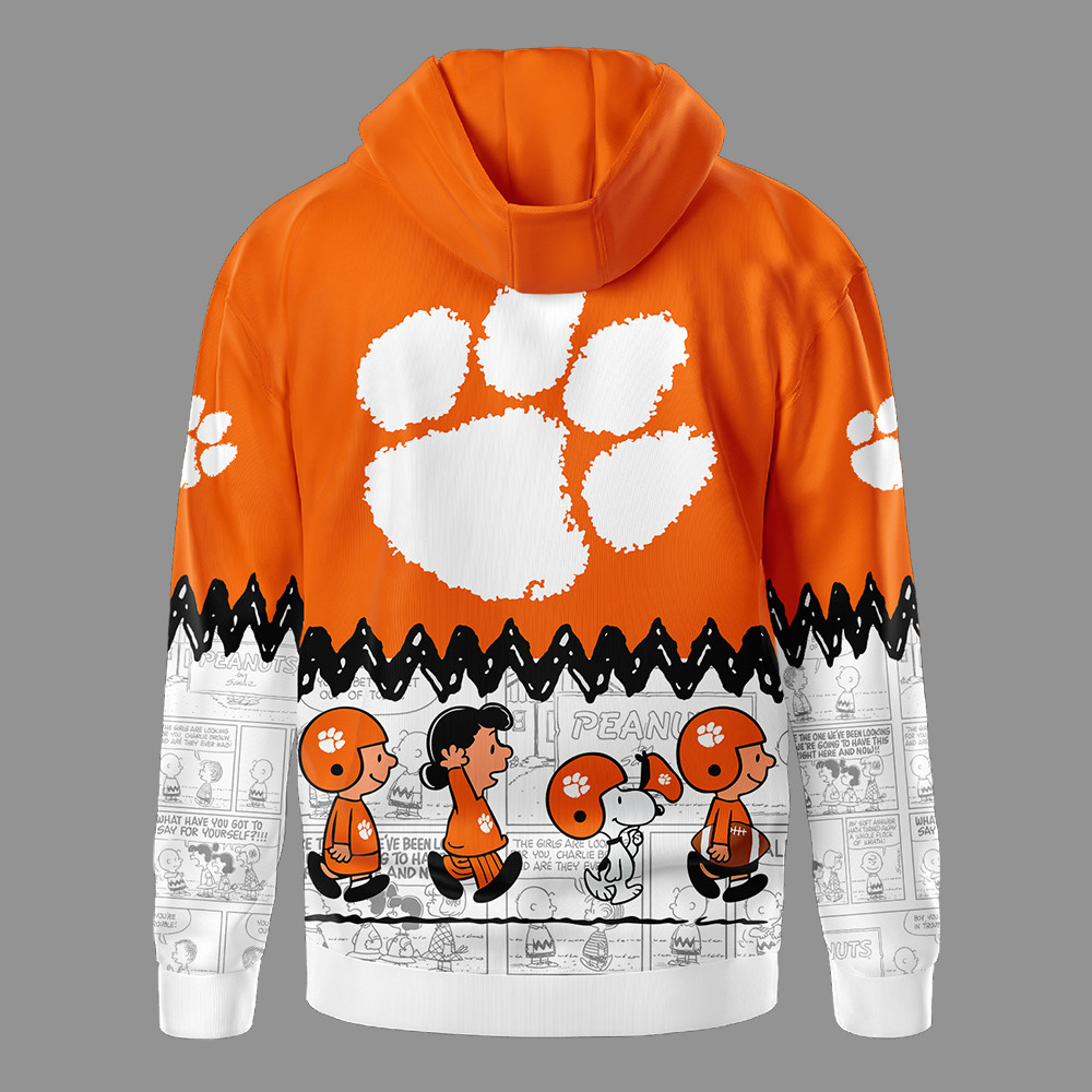 Clemson Tigers | Premium NCAA Snoopy Peanuts Comic Hoodie TTH2105292 - Image 3