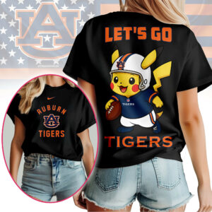 Auburn Tigers Premium NCAA Pokemon Fan 3D Shirt TTH240502