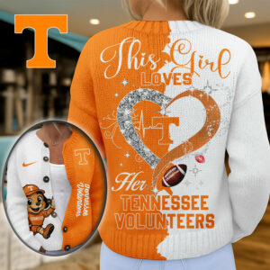 Tennessee Volunteers Premium NCAA Heartbeat Cozy Split Knit Cardigan TTH240500