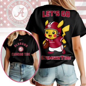 Alabama Crimson Tide Premium NCAA Pokemon Fan 3D Shirt TTH240502