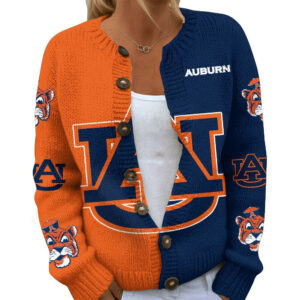 Auburn Tigers Premium NCAA Cozy Split Knit Cardigan x Game Day Edition TTH240503
