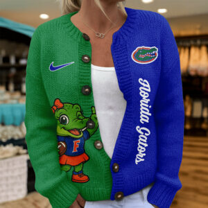 Florida Gators Premium NCAA Heartbeat Cozy Split Knit Cardigan TTH240500