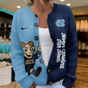 North Carolina Tar Heels Premium NCAA Heartbeat Cozy Split Knit Cardigan TTH240500