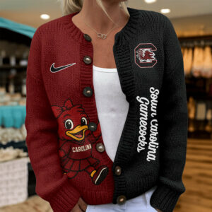 South Carolina Gamecocks Premium NCAA Heartbeat Cozy Split Knit Cardigan TTH240500