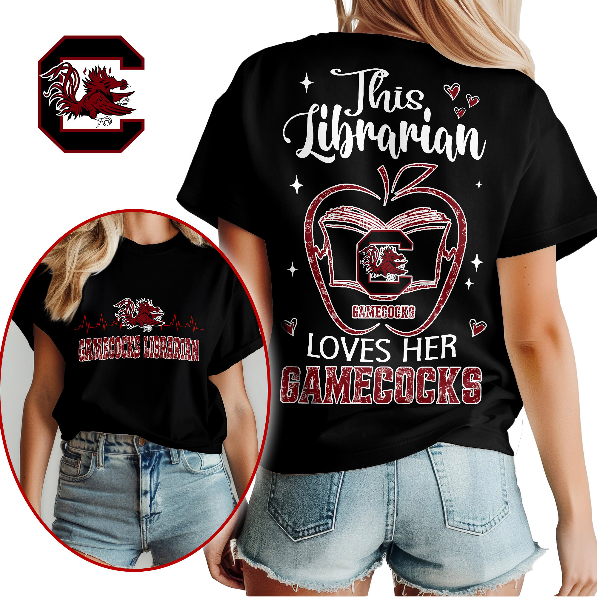South Carolina Gamecocks Premium NCAA Proud Librarian 3D Shirt TTH240504