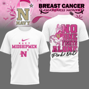 Navy Midshipmen Premium NCAA Breast Cancer October T-Shirt TTH240507