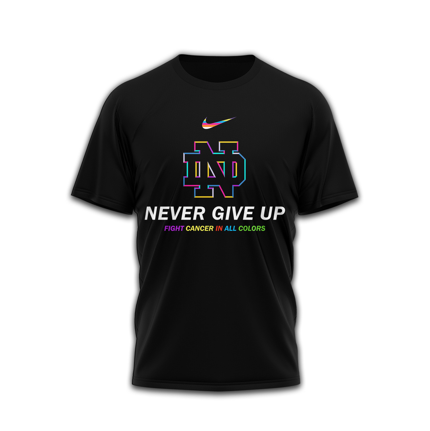 Notre Dame Fighting Irish Premium Ncaa Fight Cancer In All Colors 3D Shirt TTH240511 - Image 2