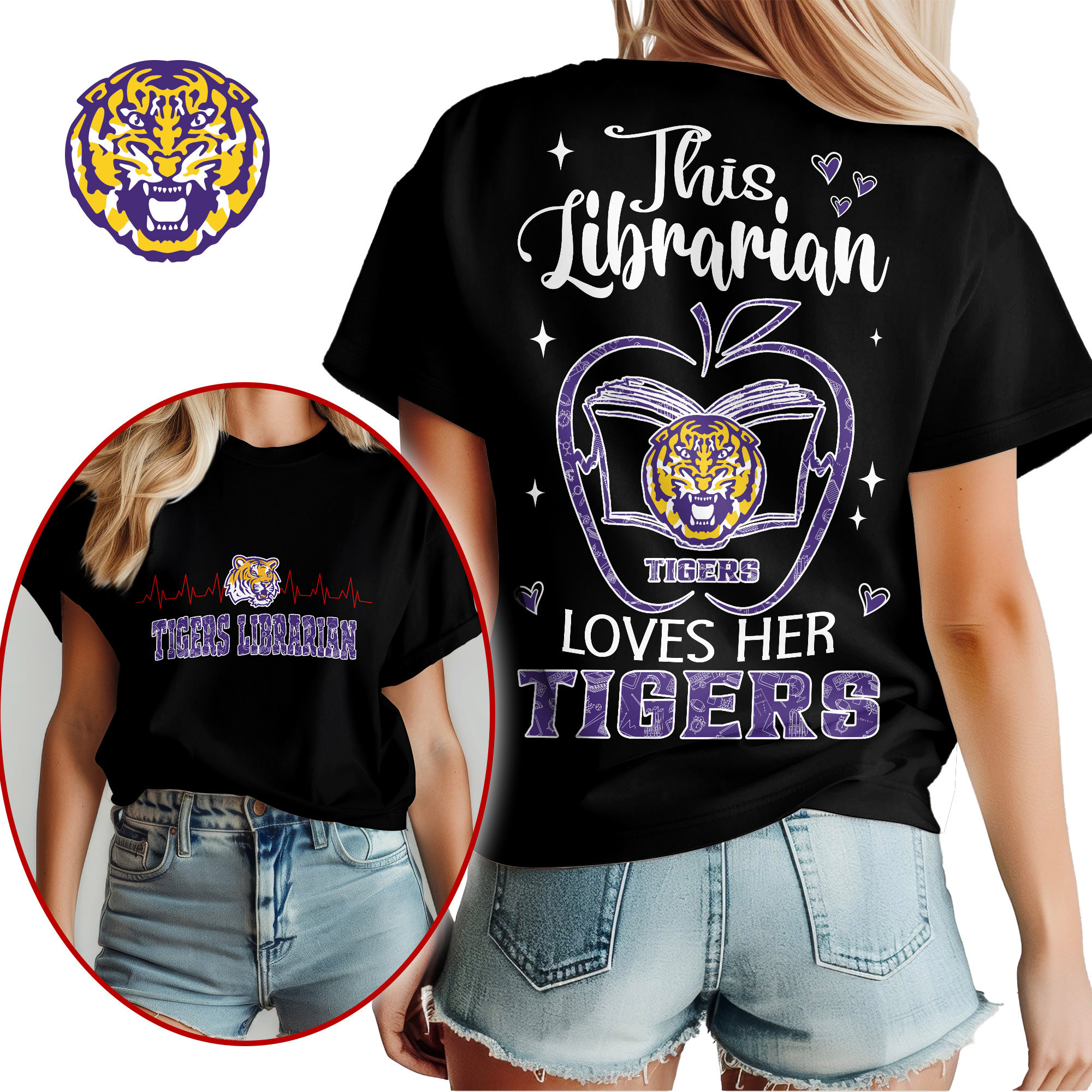 LSU Tigers Premium NCAA Proud Librarian 3D Shirt TTH240504