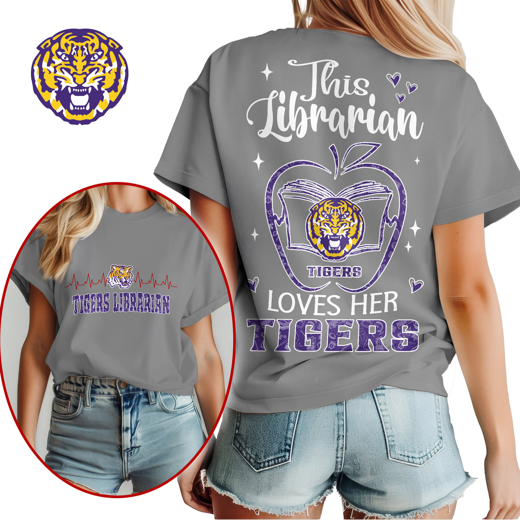 LSU Tigers Premium NCAA Proud Librarian 3D Shirt TTH240504 - Image 2