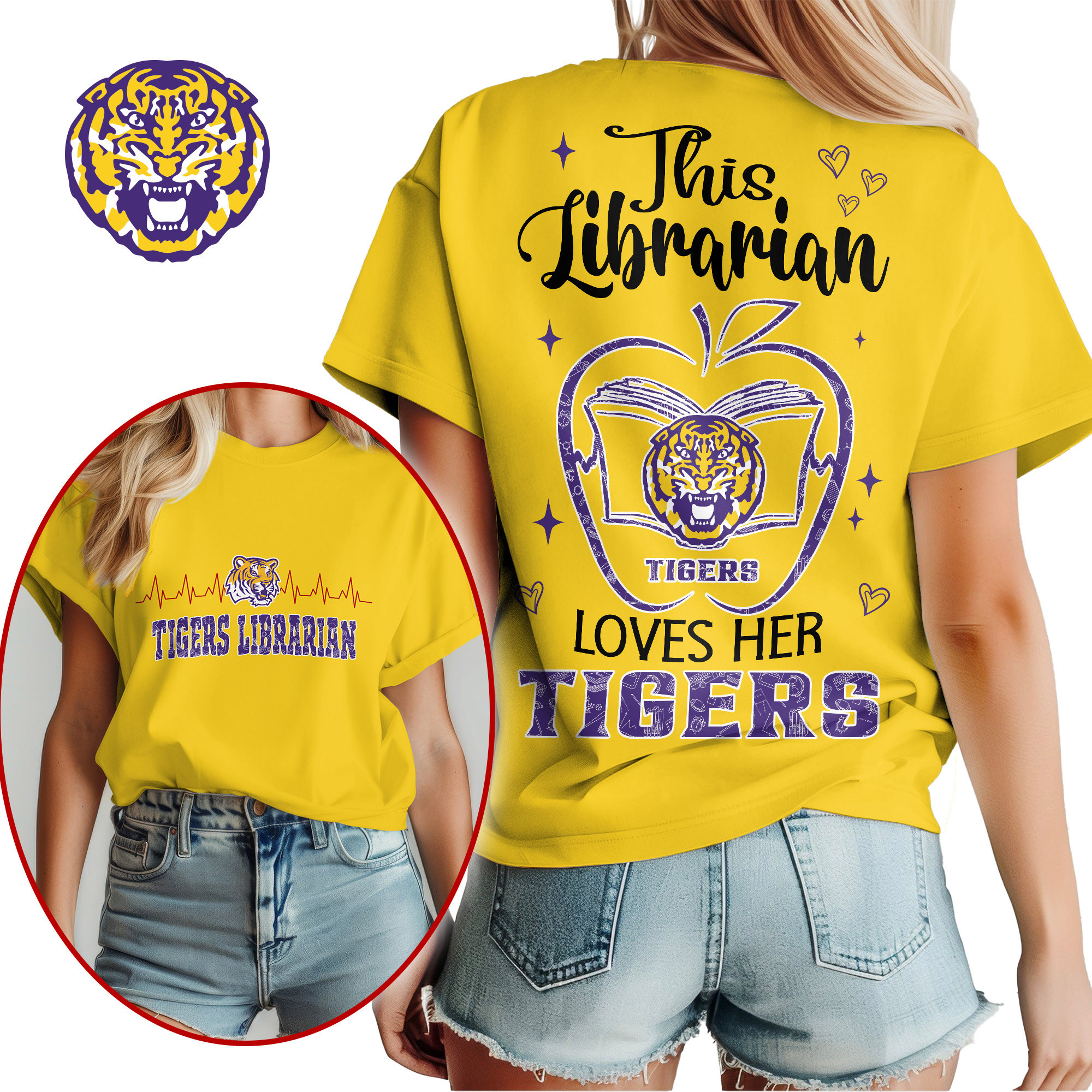 LSU Tigers Premium NCAA Proud Librarian 3D Shirt TTH240504 - Image 4