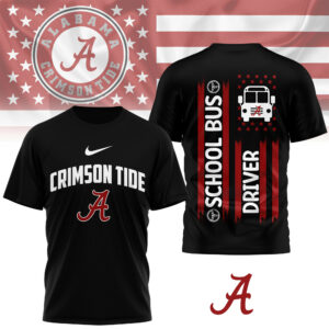 Alabama Crimson Tide Premium NCAA School Bus Driver 3D Shirt TTH240513