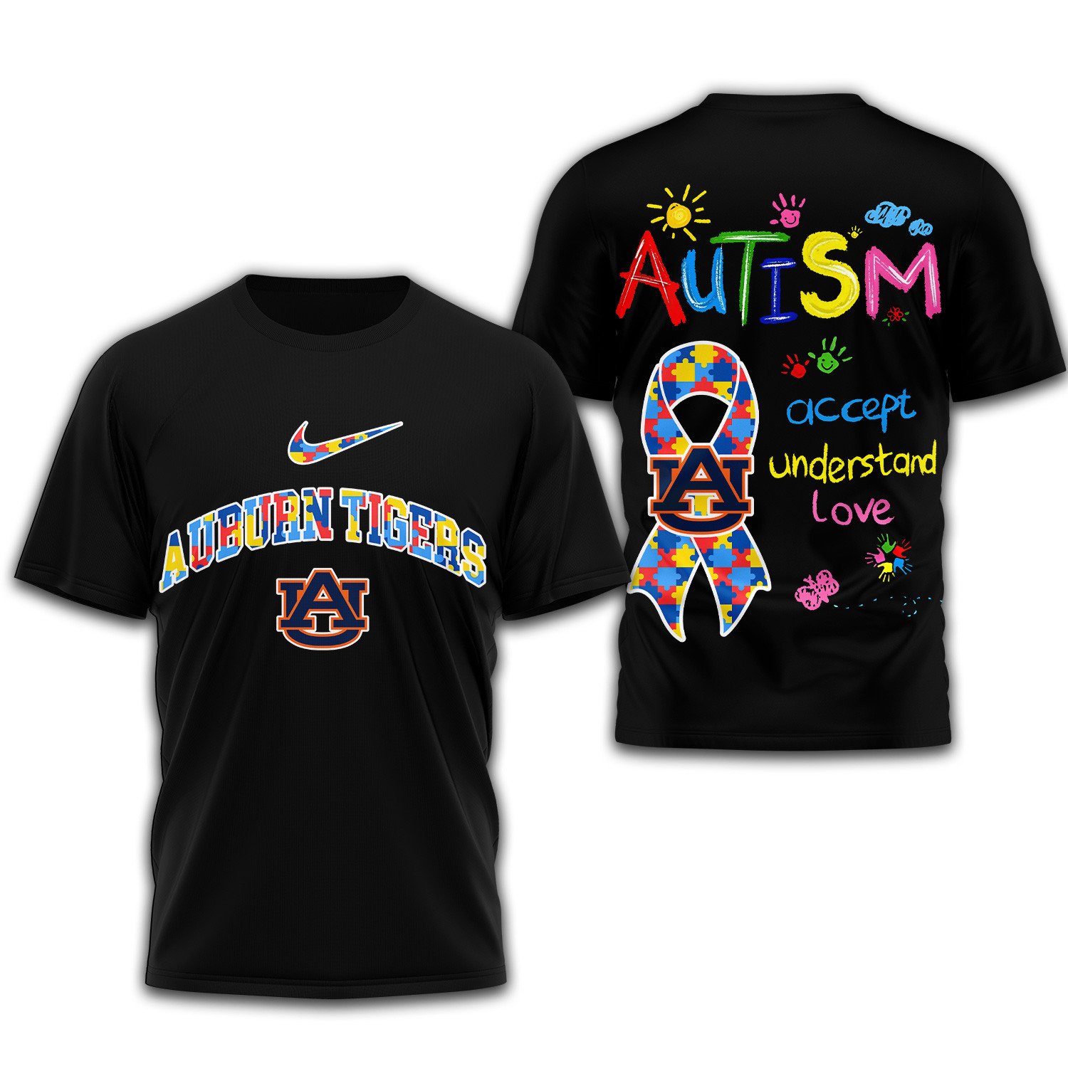 Auburn Tigers Premium NCAA Autism 3D Shirt TTH240509