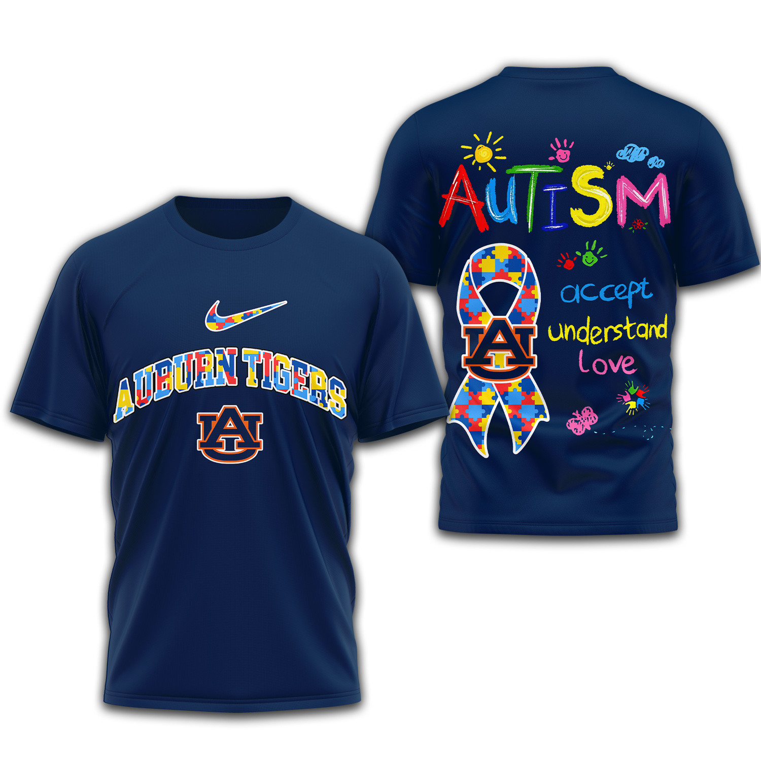 Auburn Tigers Premium NCAA Autism 3D Shirt TTH240509 - Image 3
