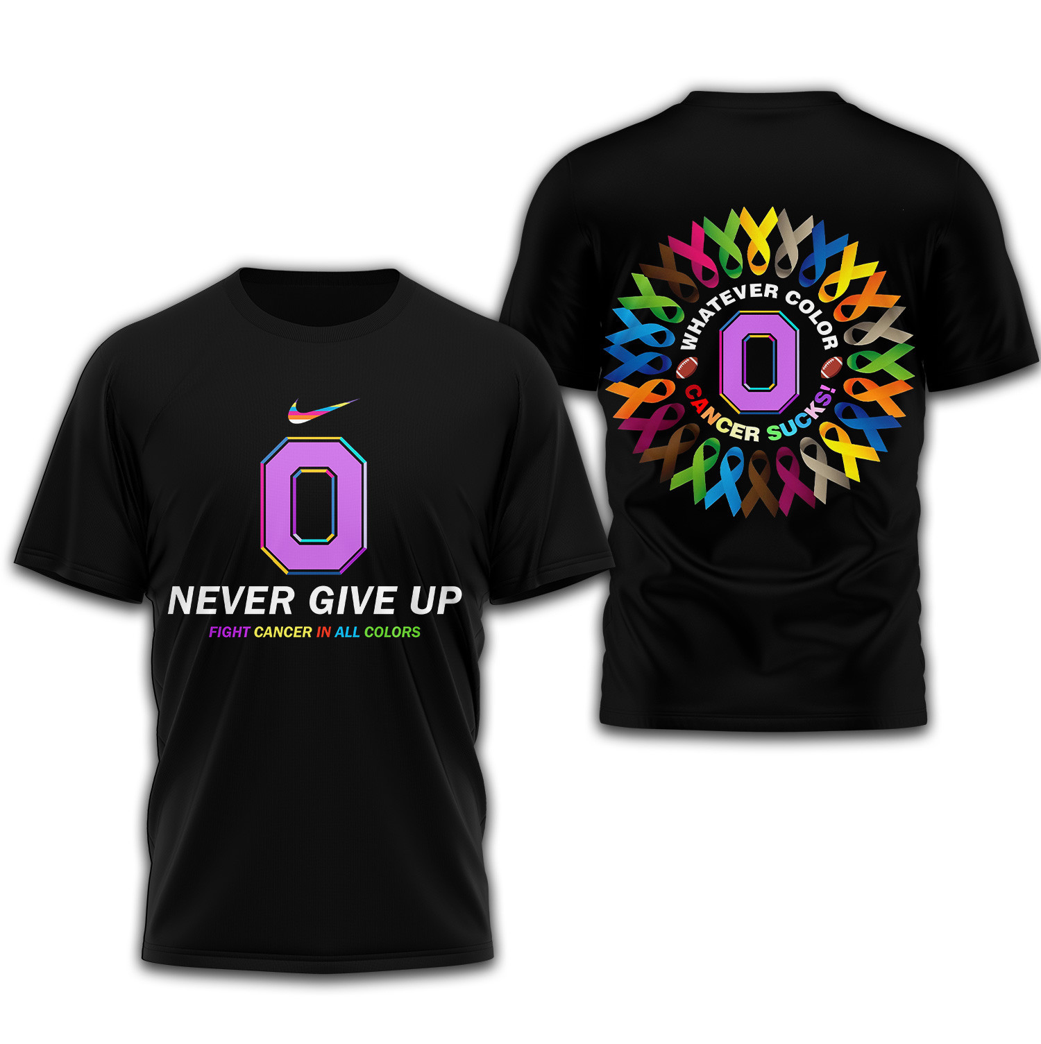 Ohio State Buckeyes Premium Ncaa Fight Cancer In All Colors 3D Shirt TTH240511