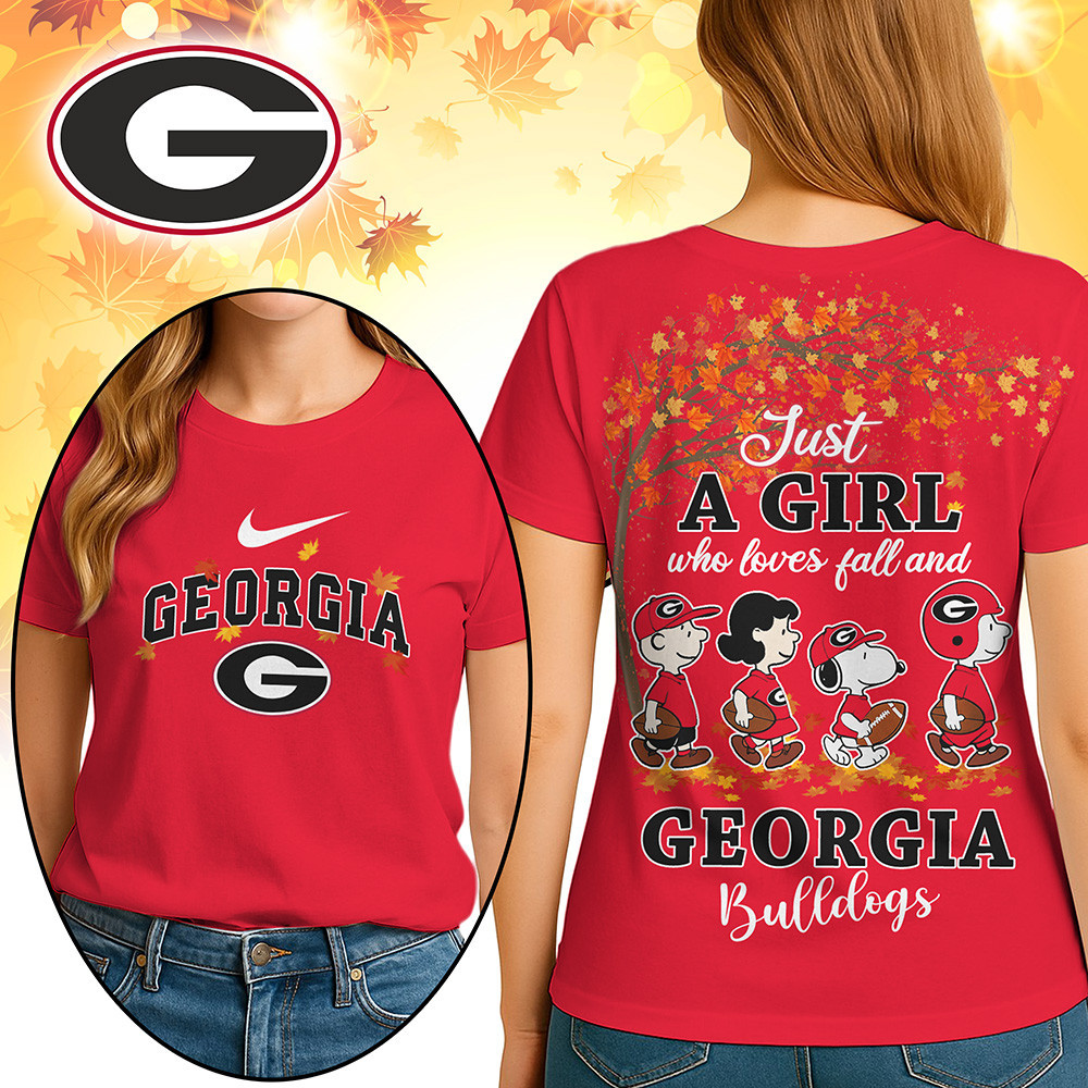 Georgia Bulldogs Premium NCAA Fall Season Women’s 3D Shirt TTH240512 - Image 2