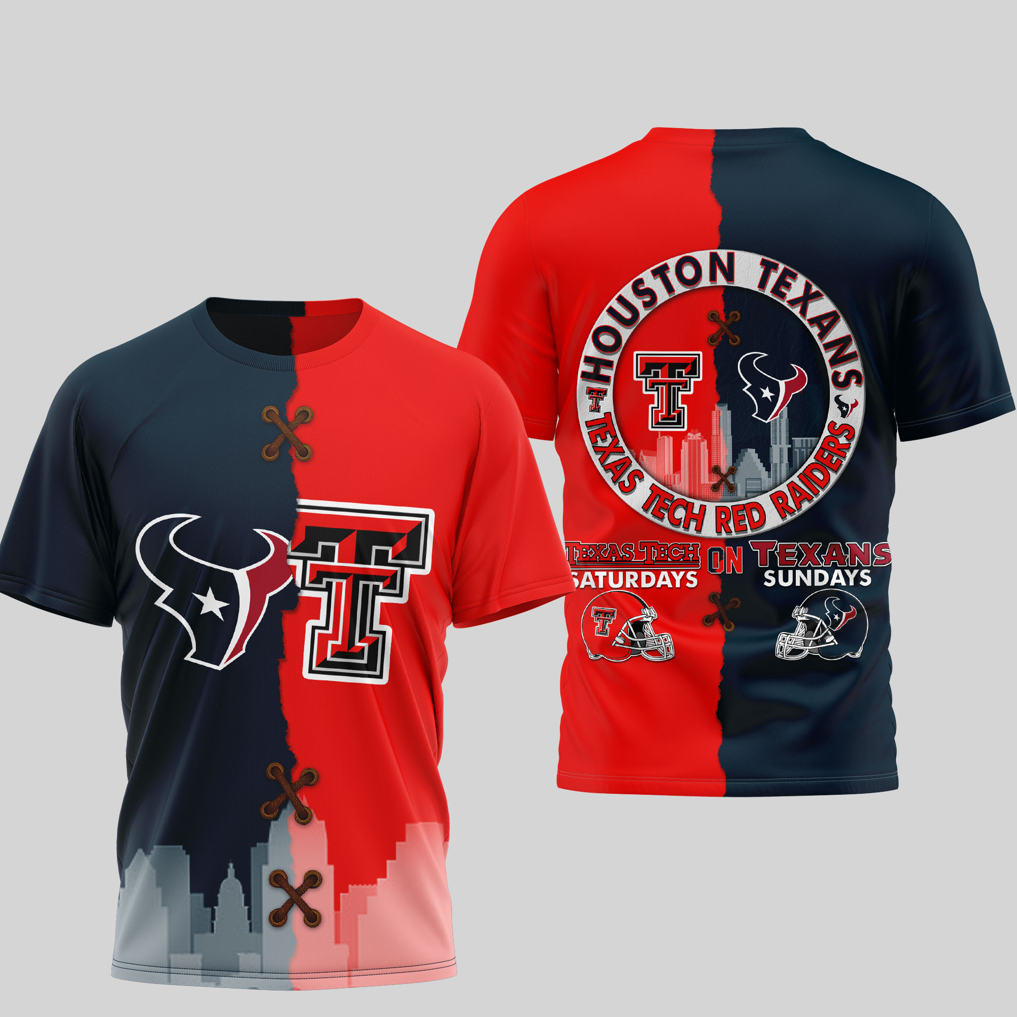 Houston Texans Premium NFL x NCAA 3D T-Shirt TTH240501