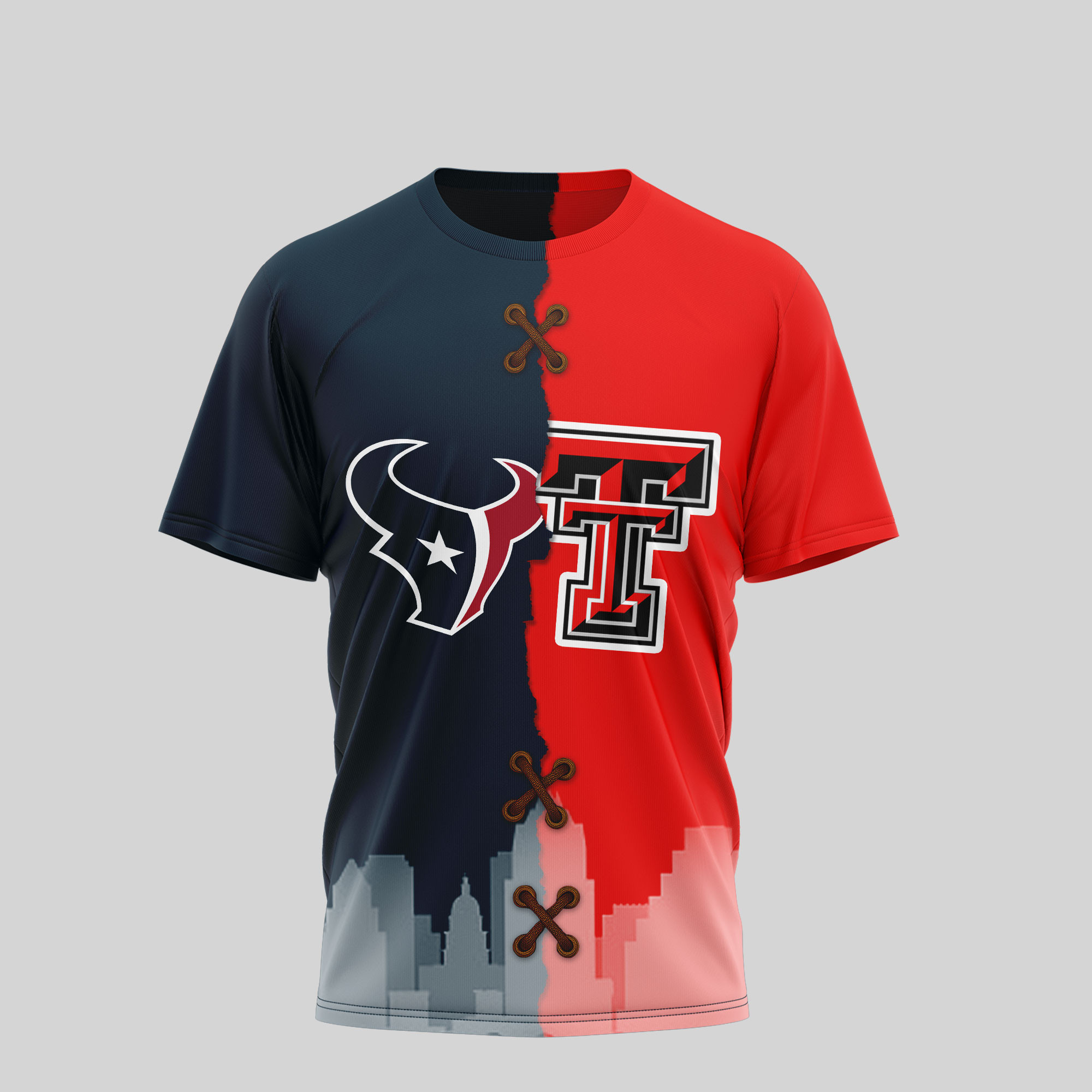 Houston Texans Premium NFL x NCAA 3D T-Shirt TTH240501 - Image 2