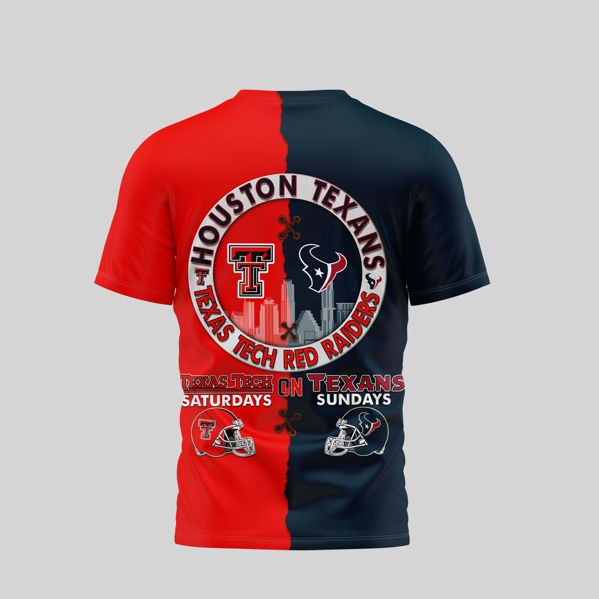 Houston Texans Premium NFL x NCAA 3D T-Shirt TTH240501 - Image 3