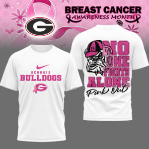 Georgia Bulldogs Premium NCAA Breast Cancer October T-Shirt TTH240507