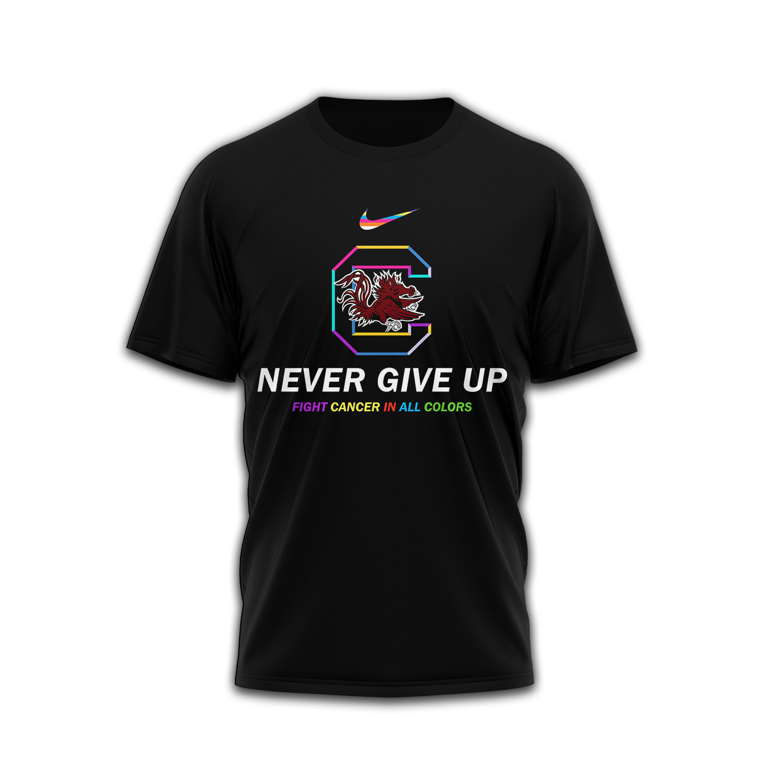 South Carolina Gamecocks Premium Ncaa Fight Cancer In All Colors 3D Shirt TTH240511 - Image 2