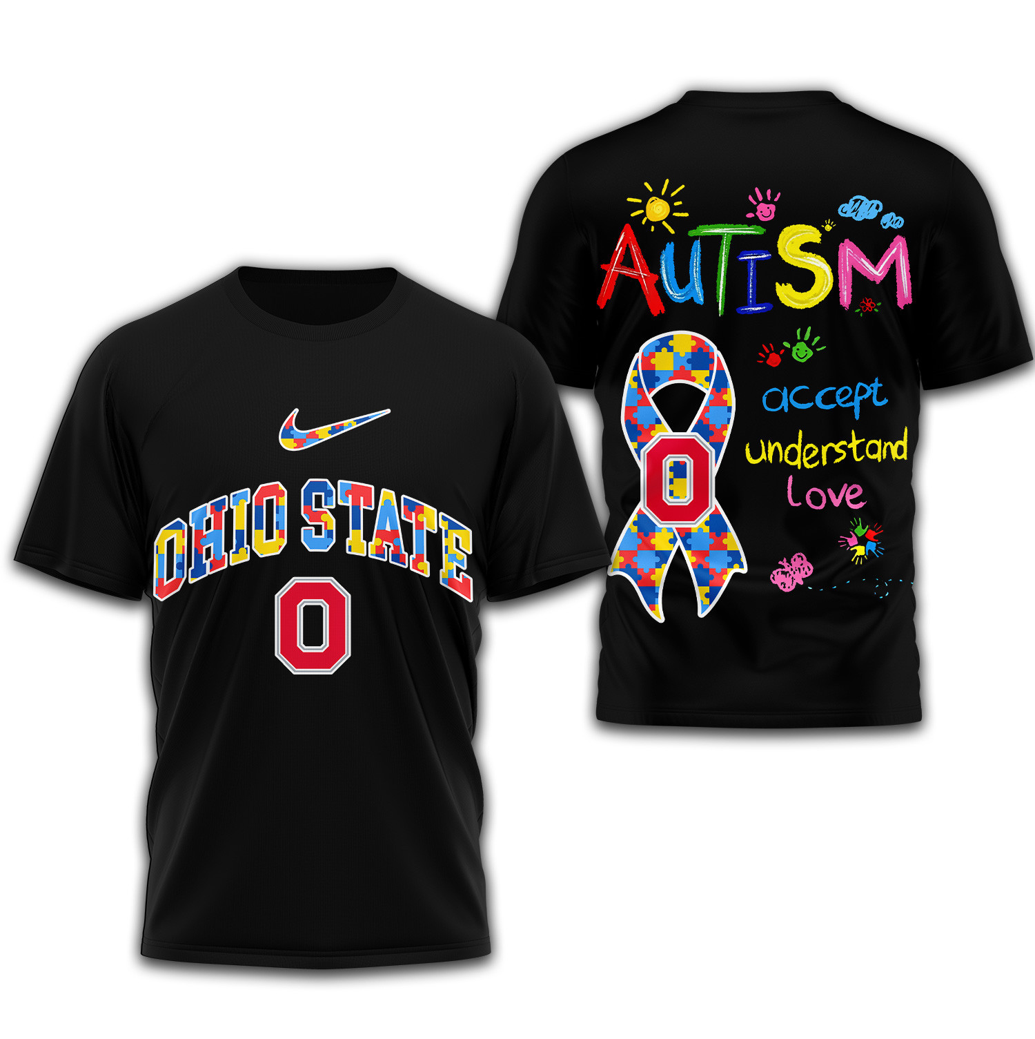 Ohio State Buckeyes Premium NCAA Autism 3D Shirt TTH240509