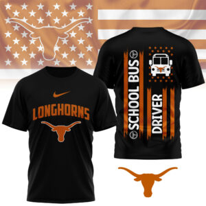 Texas Longhorns Premium NCAA School Bus Driver 3D Shirt TTH240513