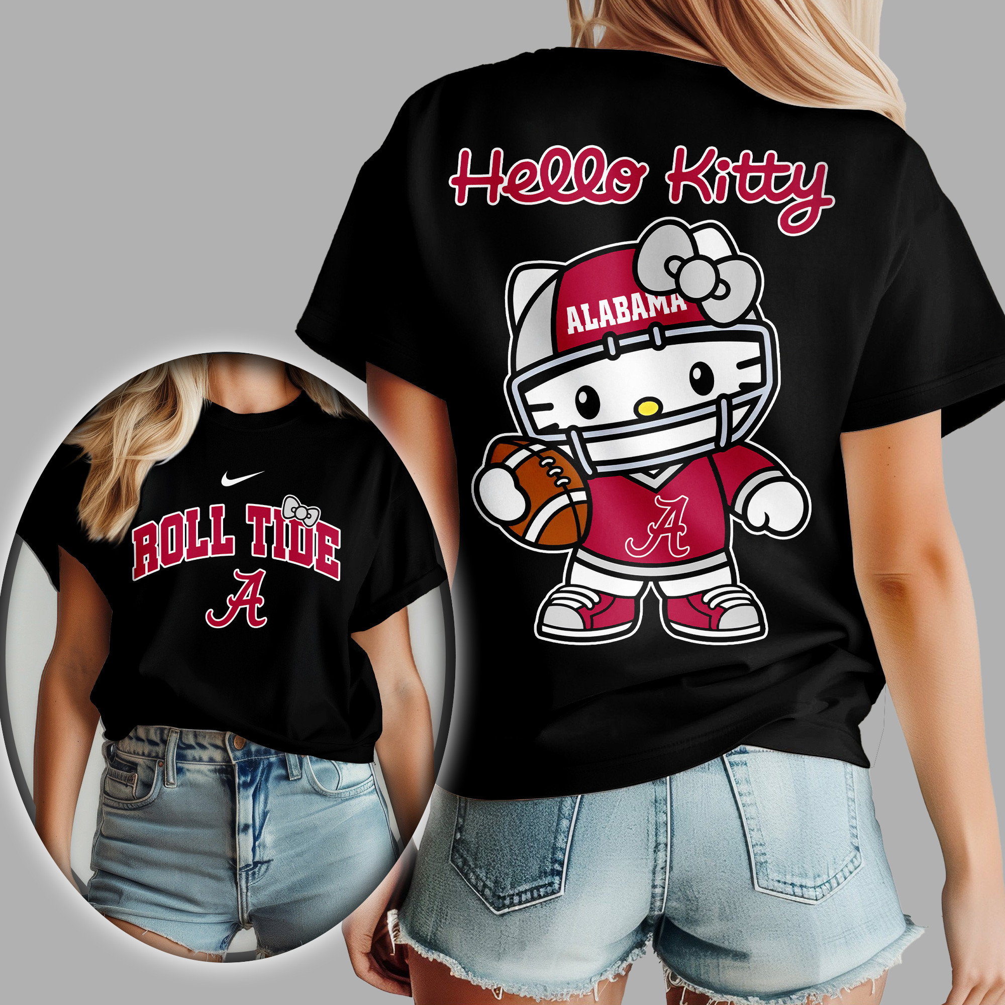 Alabama Crimson Tide Premium NCAA Hello Kitty Women’s Shirt TTH240506