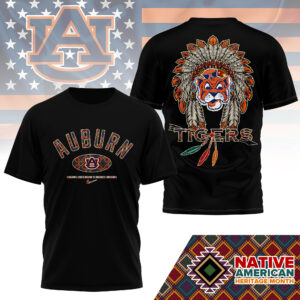 Auburn Tigers Premium NCAA Native American Heritage Month 3D Shirt TTH240510