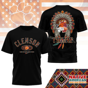 Clemson Tigers Premium NCAA Native American Heritage Month 3D Shirt TTH240510