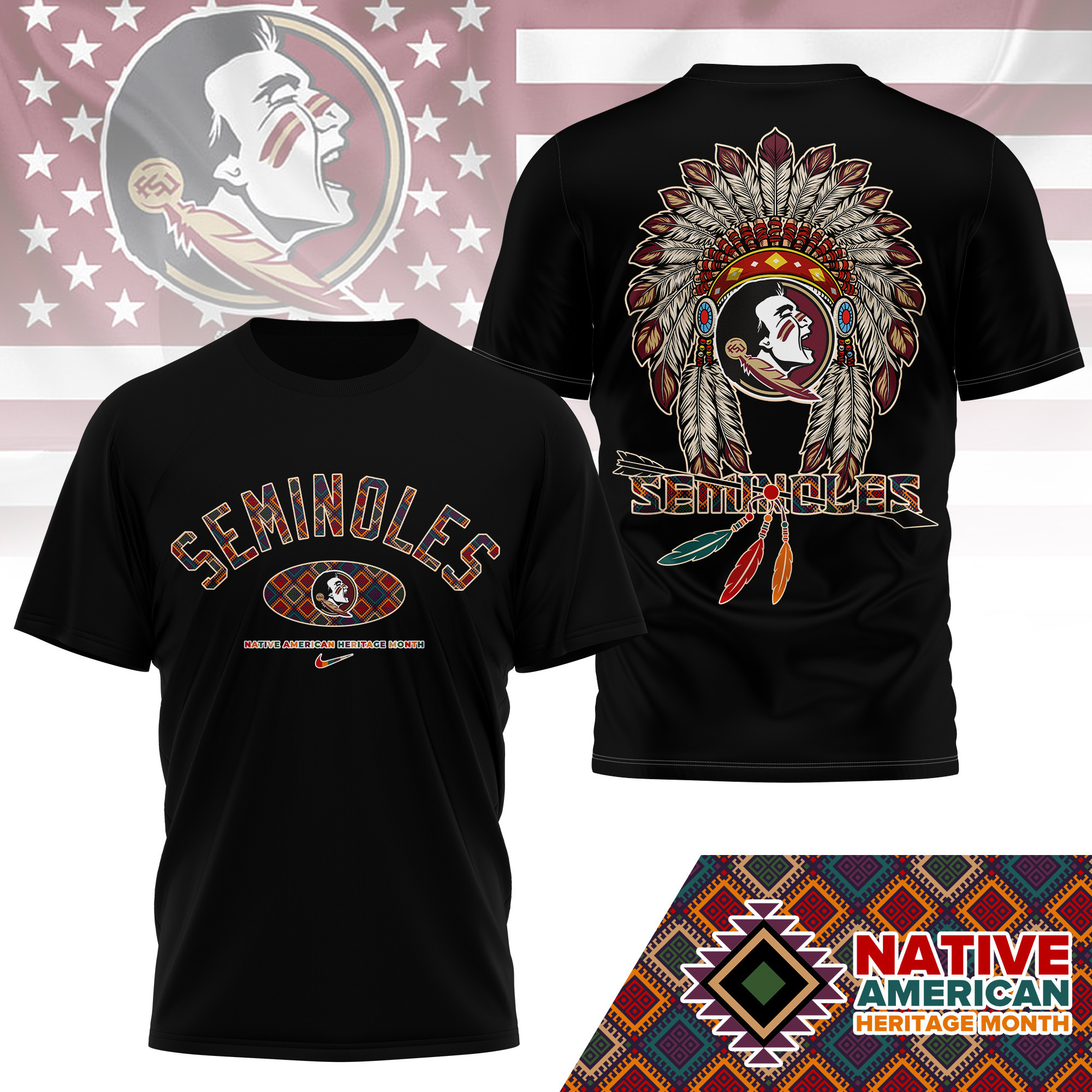 Florida State Seminoles Premium NCAA Native American Heritage Month 3D Shirt TTH240510