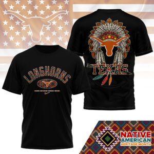 Texas Longhorns Premium NCAA Native American Heritage Month 3D Shirt TTH240510