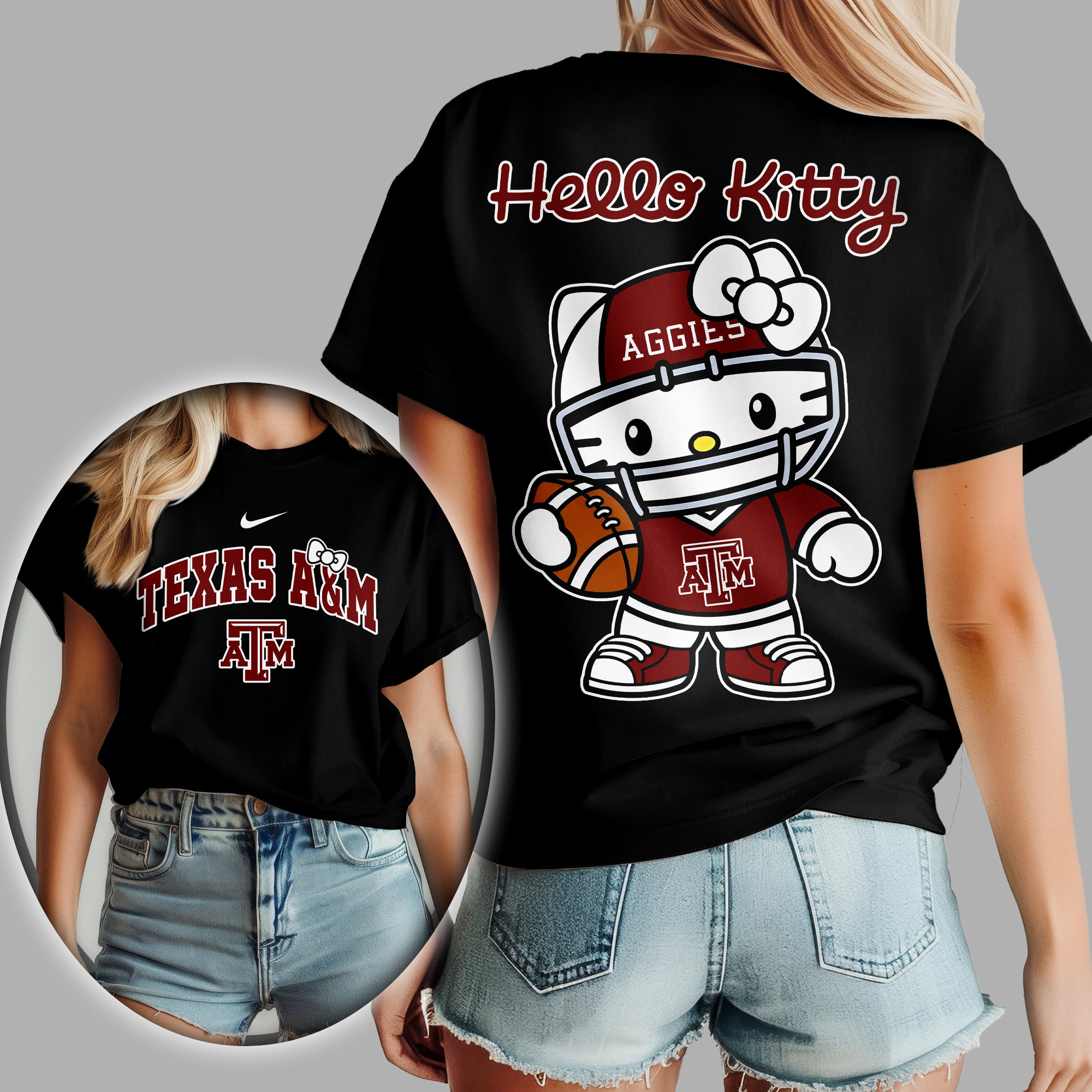 Texas A&M Aggies Premium NCAA Hello Kitty Women’s Shirt TTH240506