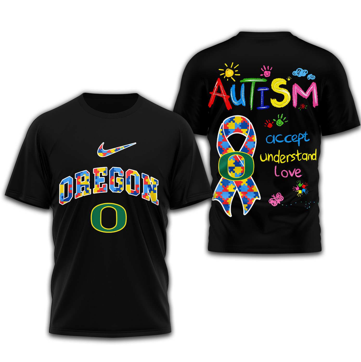 Oregon Ducks Premium NCAA Autism 3D Shirt TTH240509