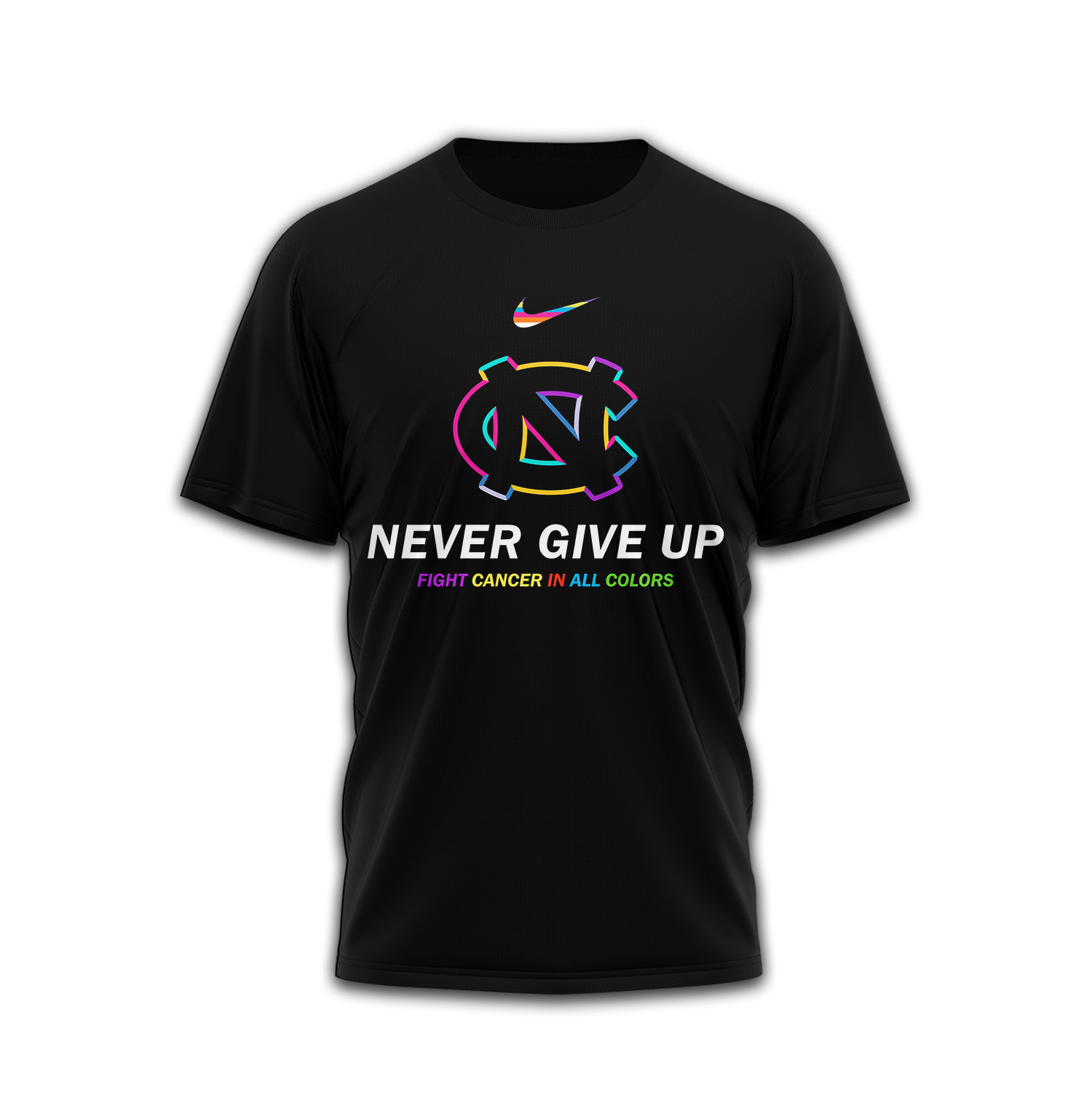 North Carolina Tar Heels Premium Ncaa Fight Cancer In All Colors 3D Shirt TTH240511 - Image 2
