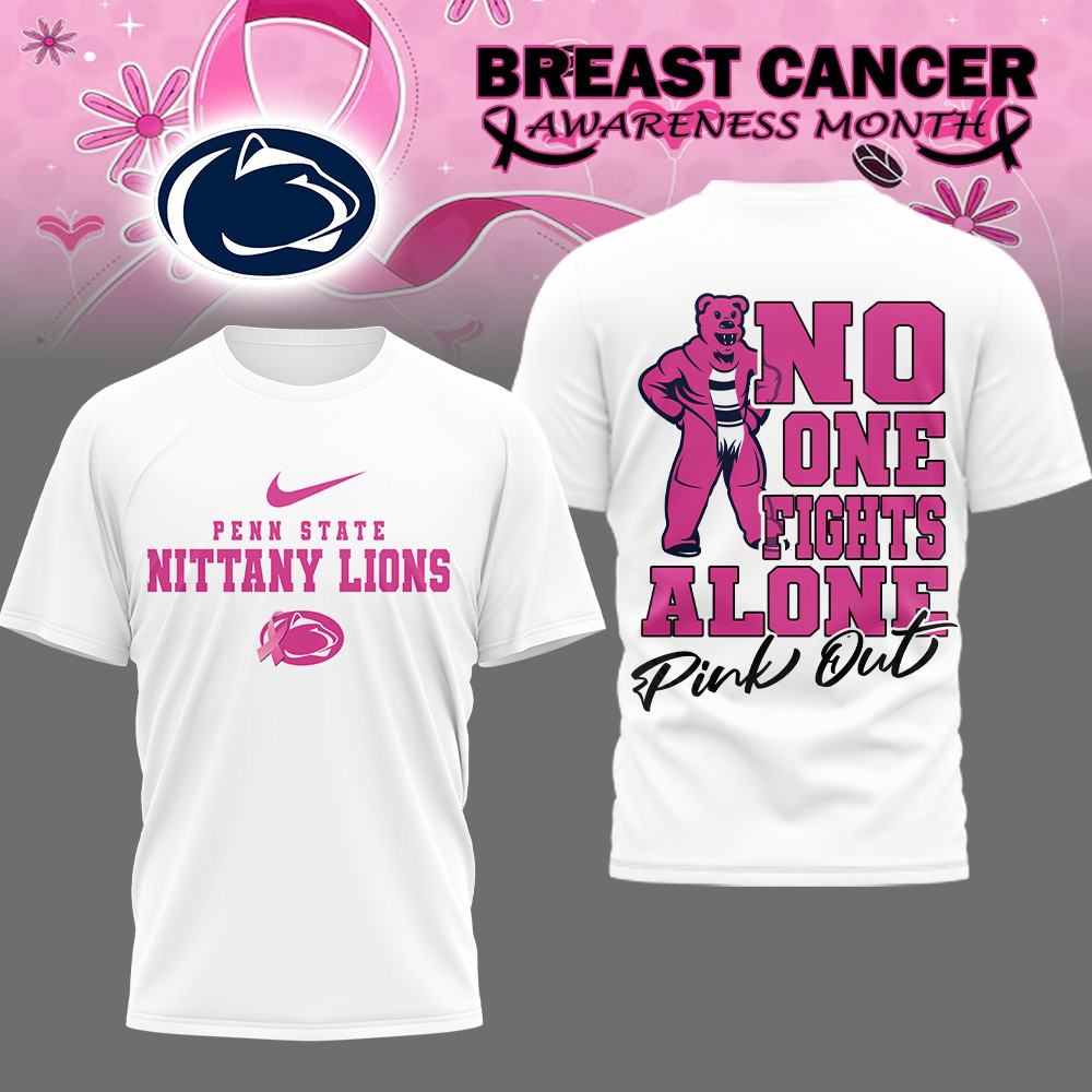 Penn State Nittany Lions Premium NCAA Breast Cancer October T-Shirt TTH240507