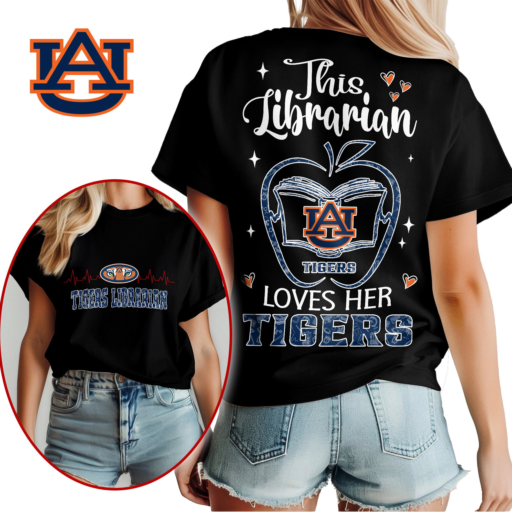 Auburn Tigers Premium NCAA Proud Librarian 3D Shirt TTH240504
