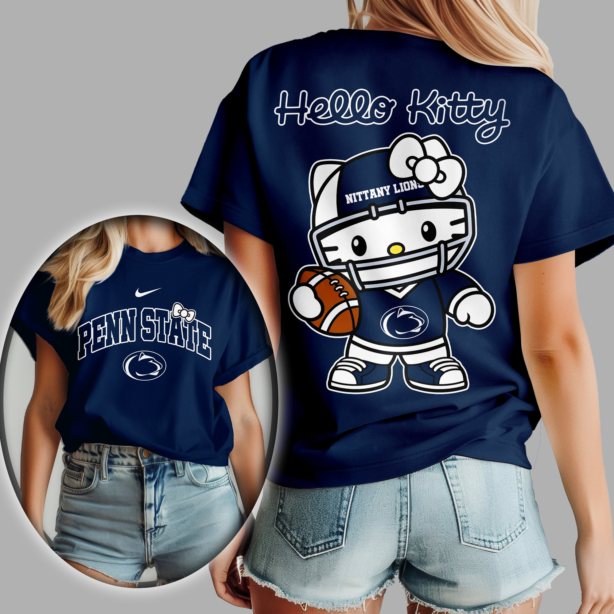 Penn State Nittany Lions Premium NCAA Hello Kitty Women’s Shirt TTH240506 - Image 2
